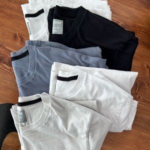 Hollister Long Line Curve Hem Tees (5) Mens Small
